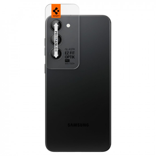 Spigen Samsung Galaxy S23 / Samsung Galaxy S23+ Optik.TR EZ Fit Αντιχαρακτικό Γυαλί για την Κάμερα - 2 Τεμάχια - Black