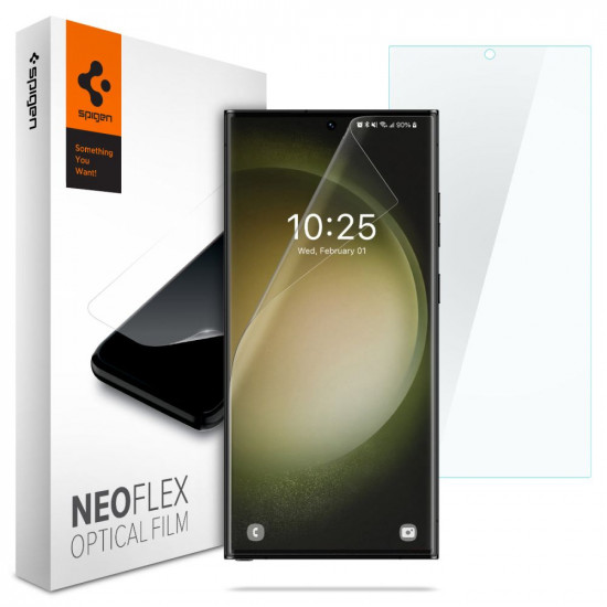 Spigen Samsung Galaxy S23 Ultra NeoFlex Προστατευτική Μεμβράνη Οθόνης - 2 Τεμάχια - Διάφανο