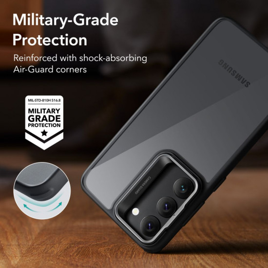 ESR Samsung Galaxy S23 Classic Kickstand Σκληρή Θήκη με Πλαίσιο Σιλικόνης και Stand - Διάφανη / Black