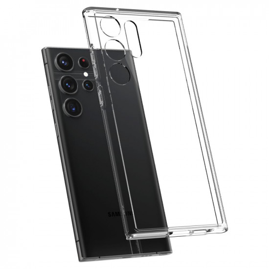Spigen Samsung Galaxy S23 Ultra - Ultra Hybrid Σκληρή Θήκη με Πλαίσιο Σιλικόνης - Crystal Clear