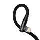 Baseus MVP 2 Elbow Cable 20W - Καλώδιο Δεδομένων και Φόρτισης Type-C to Lightning 1M - Black - CAVP000201