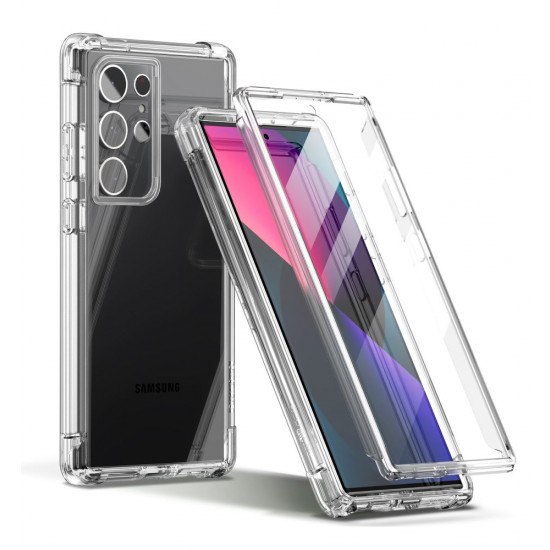 Tech-Protect Samsung Galaxy S23 Ultra Kevlar Θήκη 360 Full Body με Προστασία Οθόνης - Διάφανη