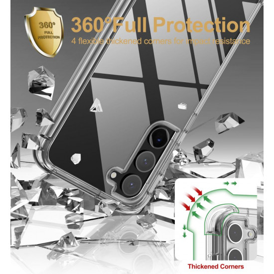Tech-Protect Samsung Galaxy S23 Kevlar Θήκη 360 Full Body με Προστασία Οθόνης - Διάφανη