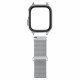 Spigen Λουράκι Apple Watch 7 / 8 / 9 - 45 mm Metal Fit Prowith Protective Case με Θήκη Προστασίας - Silver