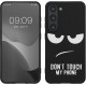 KW Samsung Galaxy S23 Θήκη Σιλικόνης Design Don't Touch My Phone - Black / White - 60332.01