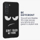 KW Samsung Galaxy S23 Θήκη Σιλικόνης Design Don't Touch My Phone - Black / White - 60332.01