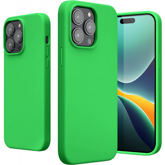 KW iPhone 14 Pro Max Θήκη Σιλικόνης Rubberized TPU - Neon Green - 59074.44