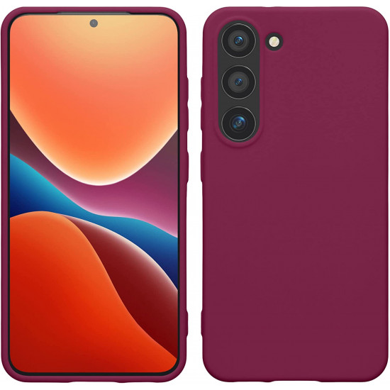KW Samsung Galaxy S23 Θήκη Σιλικόνης TPU - Bordeaux Purple - 60282.187