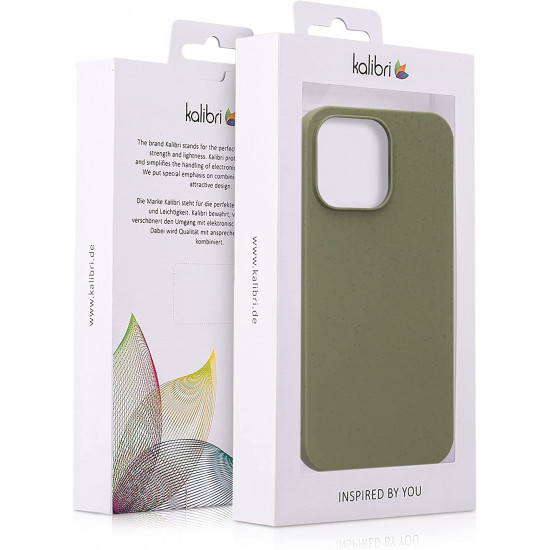 Kalibri iPhone 14 Pro Max Θήκη Σιλικόνης TPU με Ανακυκλώσιμο και Βιοδιασπώμενο Υλικό - Olive Green - 59220.107