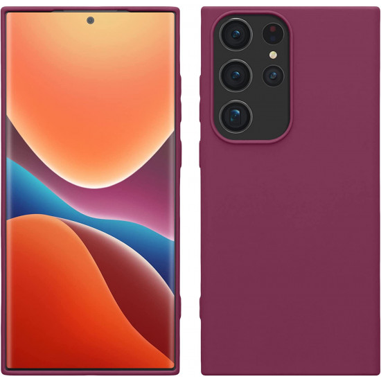KW Samsung Galaxy S23 Ultra Θήκη Σιλικόνης TPU - Bordeaux Purple - 60284.187