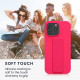 KW iPhone 14 Pro Max Θήκη Σιλικόνης με Finger Holder και Stand - Neon Pink - 60407.77