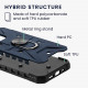 KW iPhone 14 Pro Hybrid Σκληρή Θήκη με Πλαίσιο Σιλικόνης TPU και Δαχτυλίδι Συγκράτησης - Dark Blue / Black - 60635.17