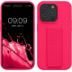 KW iPhone 14 Pro Θήκη Σιλικόνης με Finger Holder και Stand - Neon Pink - 60400.77