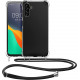 KW Samsung Galaxy A13 5G Θήκη Σιλικόνης TPU με Λουράκι - Διάφανη / Black - 59914.03