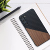 KW Samsung Galaxy S23+ Θήκη από Φυσικό Ξύλο και Carbon - Dark Brown / Black - 60505.01