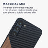 KW Samsung Galaxy S23+ Θήκη από Φυσικό Ξύλο και Carbon - Dark Brown / Black - 60505.01