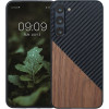 KW Samsung Galaxy S23+ Θήκη από Φυσικό Ξύλο και Carbon - Dark Brown / Black - 60505.01