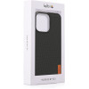 Kalibri iPhone 14 Pro Max Nylon Fiber Σκληρή Θήκη με Πλαίσιο Σιλικόνης - Black - 60536.01