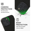 Kalibri iPhone 14 Pro Max Nylon Fiber Σκληρή Θήκη με Πλαίσιο Σιλικόνης - Black - 60536.01