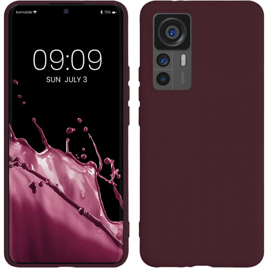 KW Xiaomi 12T / 12T Pro Θήκη Σιλικόνης Rubberized TPU - Bordeaux Purple - 60213.187