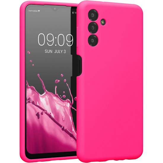 KW Samsung Galaxy A13 5G Θήκη Σιλικόνης Rubberized TPU - Neon Pink - 59453.77
