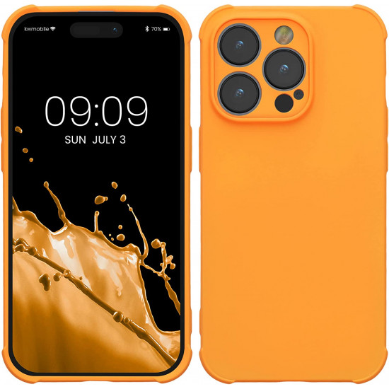 KW iPhone 14 Pro Θήκη Σιλικόνης TPU με Ενισχυμένες Γωνίες - Fruity Orange - 60221.150
