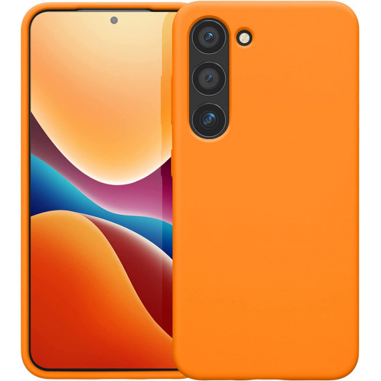 KW Samsung Galaxy S23 Θήκη Σιλικόνης Rubberized TPU - Fruity Orange - 60273.150