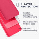 KW Samsung Galaxy A33 5G Θήκη Σιλικόνης Rubberized TPU - Neon Pink - 57833.77