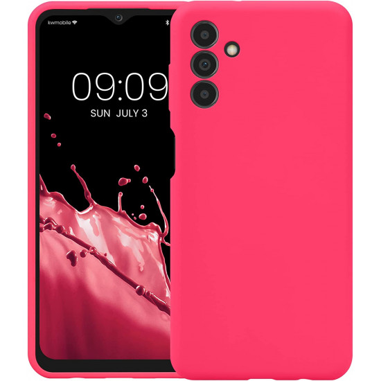 KW Samsung Galaxy A04s Θήκη Σιλικόνης Rubberized TPU - Neon Pink - 60276.77