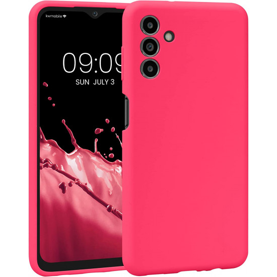 KW Samsung Galaxy A04s Θήκη Σιλικόνης Rubberized TPU - Neon Pink - 60276.77