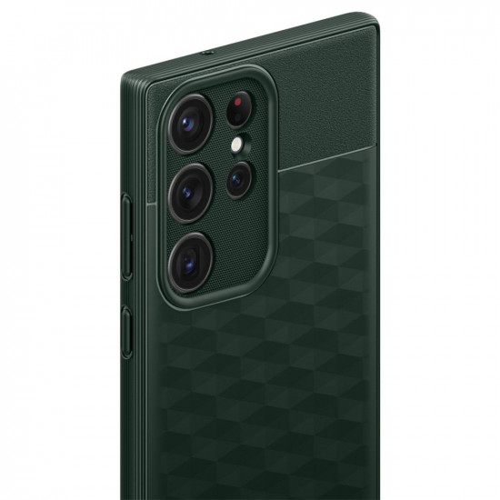Caseology Samsung Galaxy S23 Ultra Parallax Θήκη Σιλικόνης με Σκληρό Πλαίσιο - Midnight Green