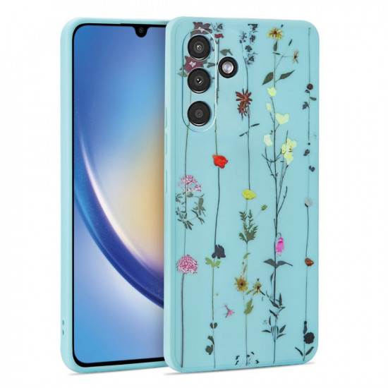 Tech-Protect Samsung Galaxy A34 5G Mood Θήκη Σιλικόνης TPU - Garden Blue