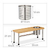 Relaxdays Ράφι Οργάνωσης Κουζίνας για τον Πάγκο - Natural / Silver - 4052025274887