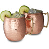 Relaxdays Moscow Mule Σετ με 2 Κούπες για Cocktail από Ανοξείδωτο Ατσάλι και Επίστρωση Χαλκού - 500ml - Rose Gold - 4052025208394