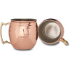 Relaxdays Moscow Mule Σετ με 2 Κούπες για Cocktail από Ανοξείδωτο Ατσάλι και Επίστρωση Χαλκού - 500ml - Rose Gold - 4052025208394