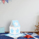 Relaxdays Χαλάκι Παζλ 9 Τεμαχίων για Παιδιά - Design Stars - White / Blue - 4052025890100