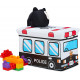 Relaxdays Αναδιπλούμενο Παιδικό Κουτί Αποθήκευσης Παιχνιδιών - Design Police - White - 4052025903800