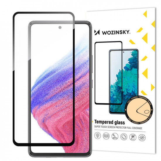 Wozinsky Samsung Galaxy A54 5G 9H Case Friendly Full Screen Full Glue Tempered Glass Αντιχαρακτικό Γυαλί Οθόνης - Black