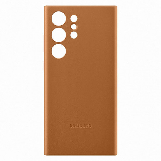 Samsung Genuine Leather Cover Samsung Galaxy S23 Ultra Θήκη από Γνήσιο Δέρμα - Camel - EF-VS918LAEGWW