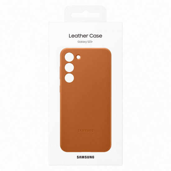Samsung Genuine Leather Cover Samsung Galaxy S23+ Θήκη από Γνήσιο Δέρμα - Camel - EF-VS916LAEGWW