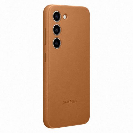 Samsung Genuine Leather Cover Samsung Galaxy S23 Θήκη από Γνήσιο Δέρμα - Camel - EF-VS911LAEGWW