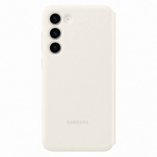Samsung Smart View Cover Samsung Galaxy S23+ Θήκη Πορτοφόλι - Cream - EF-ZS916CUEGWW