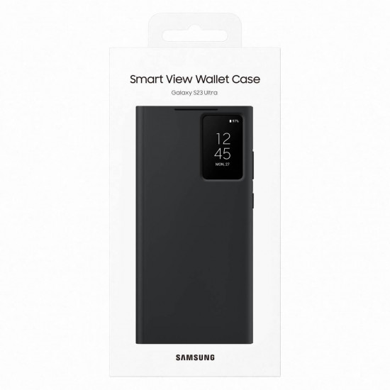 Samsung Smart View Cover Samsung Galaxy S23 Ultra Θήκη Πορτοφόλι - Black - EF-ZS918CBEGWW