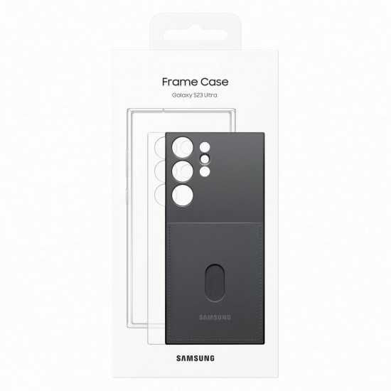 Samsung Frame Cover Samsung Galaxy S23 Ultra Σκληρή Θήκη με Πλαίσιο Σιλικόνης - Black - EF-MS918CBEGWW
