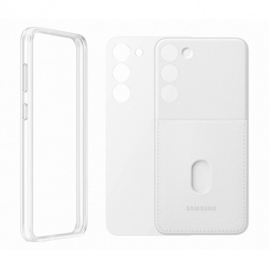 Samsung Frame Cover Samsung Galaxy S23+ Σκληρή Θήκη με Πλαίσιο Σιλικόνης - White - EF-MS916CWEGWW