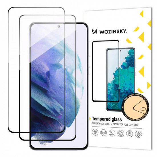 Wozinsky Samsung Galaxy S23 Plus 9H Case Friendly Full Screen Full Glue Tempered Glass Αντιχαρακτικό Γυαλί Οθόνης - 2 Τεμάχια - Black