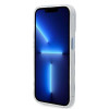 Guess iPhone 14 Pro Max Metal Outline MagSafe Σκληρή Θήκη με Πλαίσιο Σιλικόνης και MagSafe - Blue / Clear - GUHMP14XHTRMB