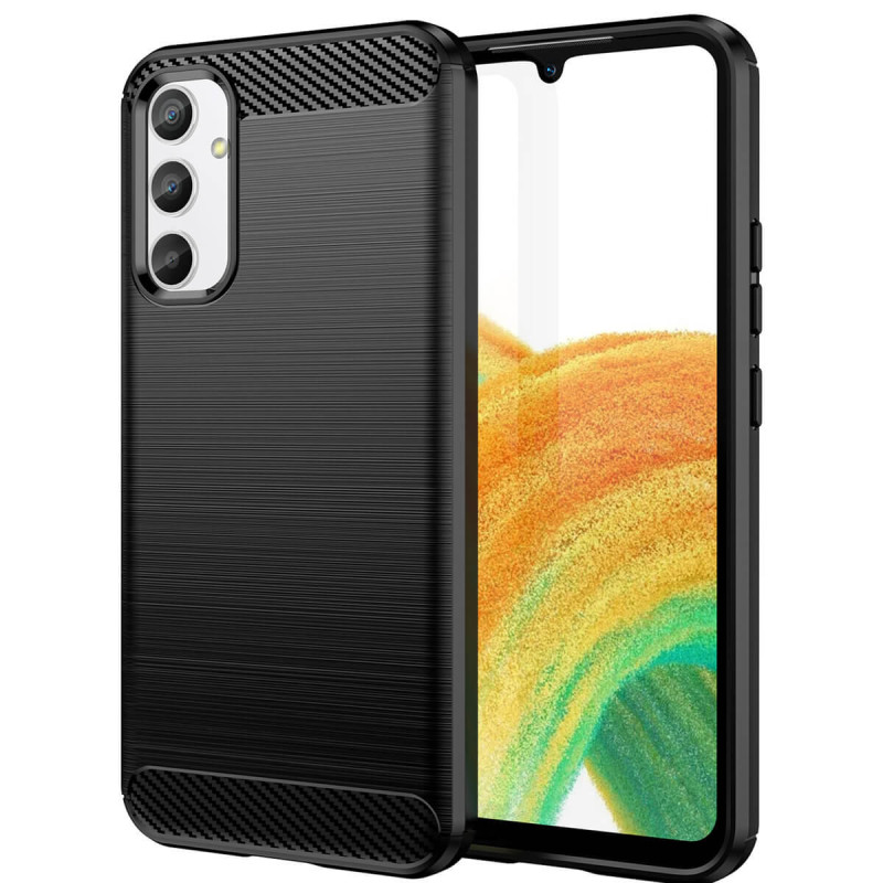 OEM Samsung Galaxy A34 5G Θήκη Rugged Carbon TPU - Black