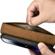 iCarer iPhone 14 Pro Max Anti-RFID 2in1 Oil Wax Θήκη Πορτοφόλι Stand από Γνήσιο Δέρμα - Brown