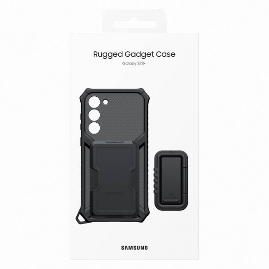 Samsung Rugged Gadget Samsung Galaxy S23+ Σκληρή Θήκη με Stand και Υποδοχή για Κάρτα - Grey - EF-RS916CBEGWW